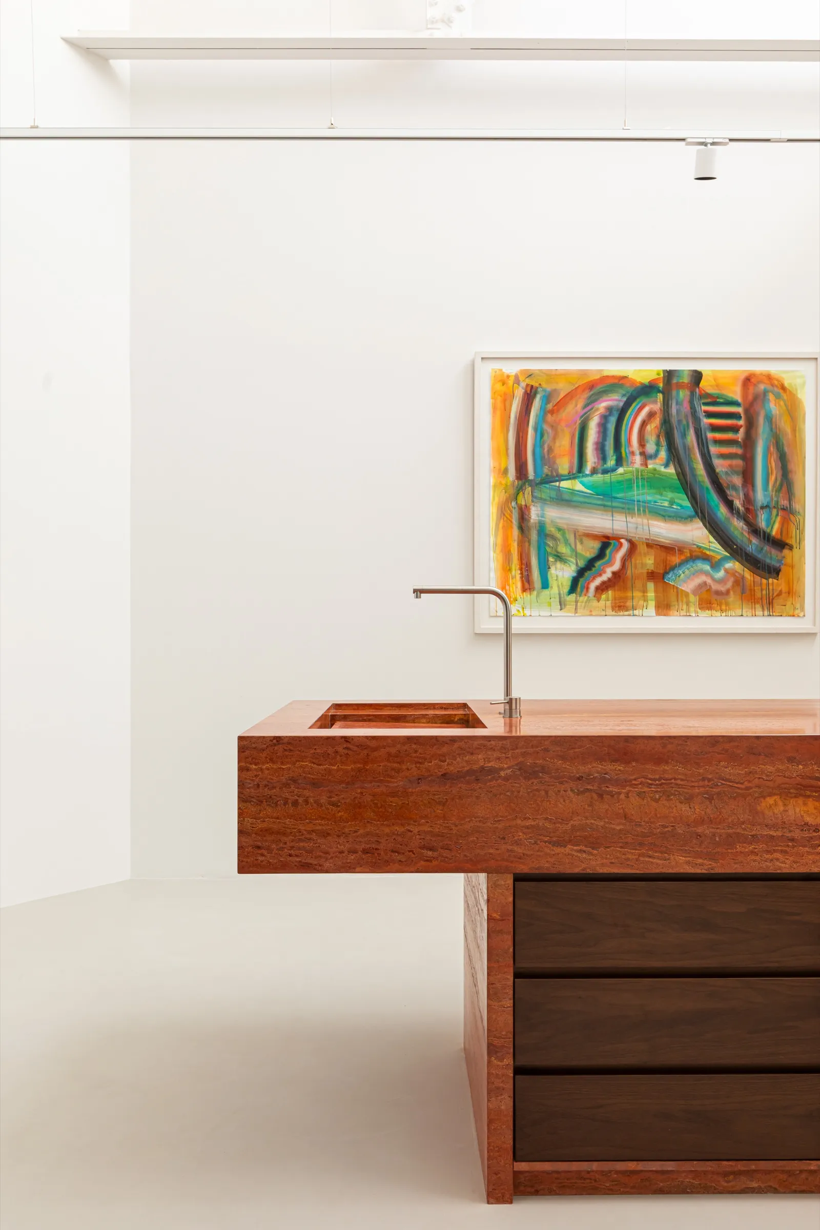 Strata — red travertine, view 2