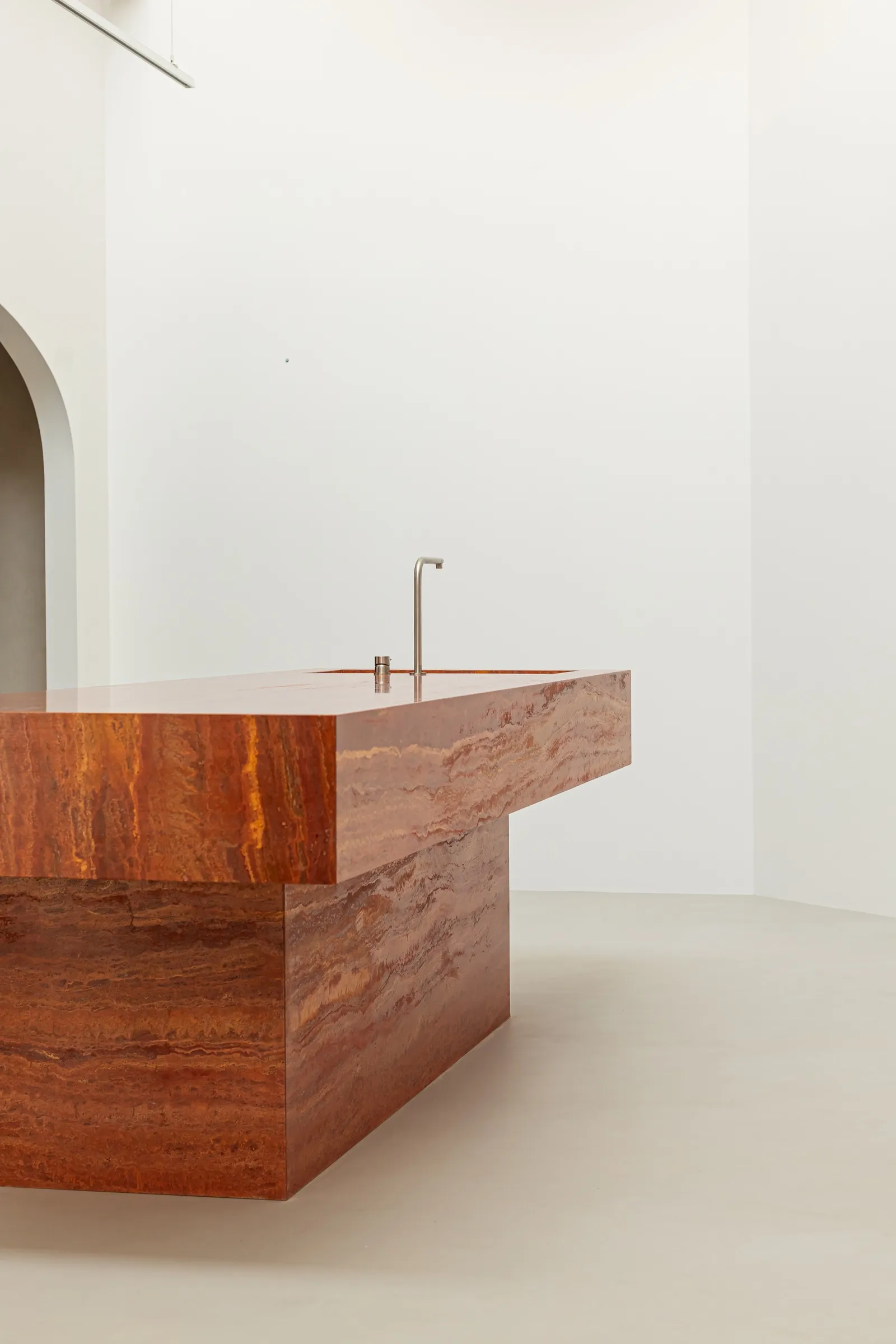 Strata — red travertine, view 7